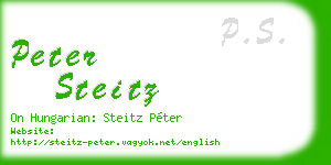 peter steitz business card